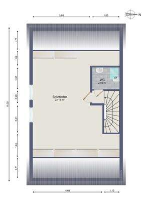 Grundriss Spitzboden