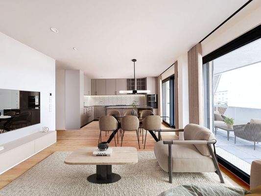 Helles Wohn-Esszimmer