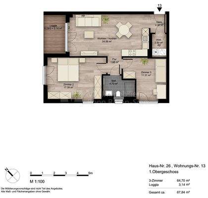 Grundriss Wohnung 13
