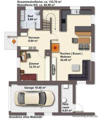 Grundriss EG ohne Maßstab