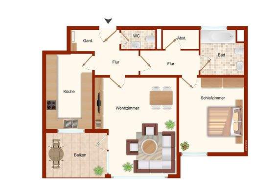 Wohnungsgrundriss  / 1. Obergeschoss