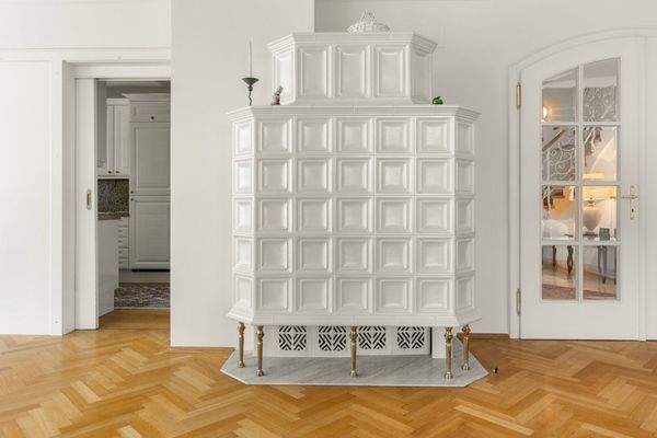 Kachelofen Ansicht vom Wohnbereich