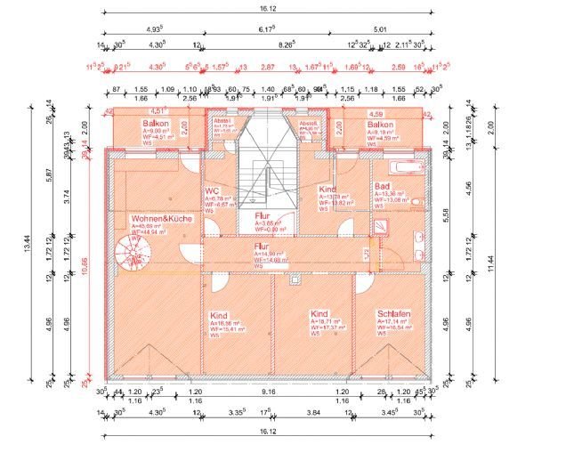 5 - Raum Wohnung mit Balkonen und Stellplatz -  provisionsfrei