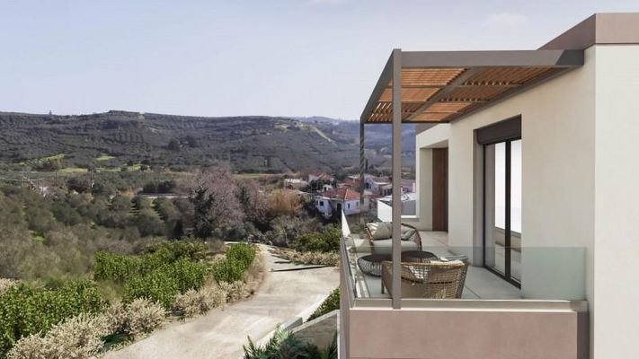 Kreta, Drakona: Neubau-Projekt! Einfamilienhaus mit Pool zu verkaufen