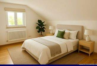 Schlafbereich - möbliert durch KI