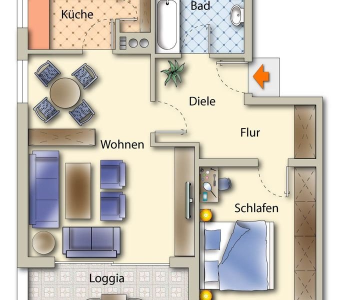 2,5 Zimmer Wohnung in München (Trudering-Riem)