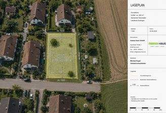 Lageplan des Bauplatzes