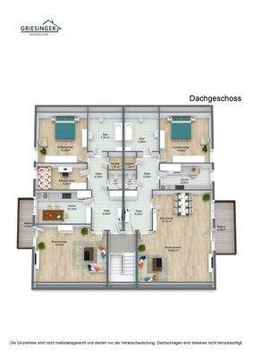 3D -Grundriss-Dachgeschoss