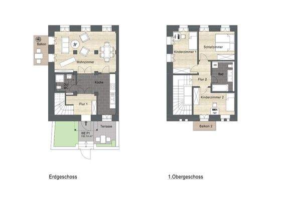 P1_1.jpg 4-Zimmer Maisonett mit Terrase und Balkon