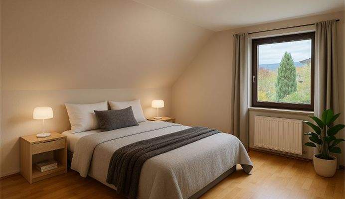 Schlafzimmer gestaged