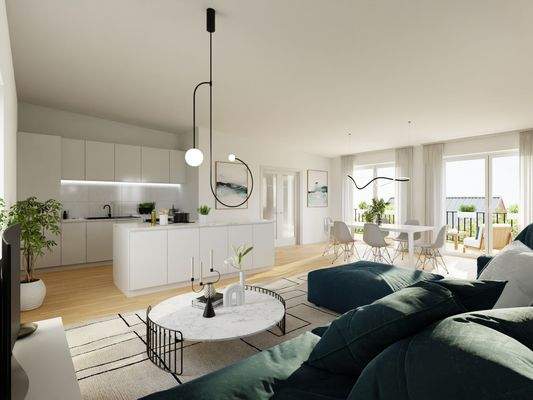 Das Wohn- und Esszimmer