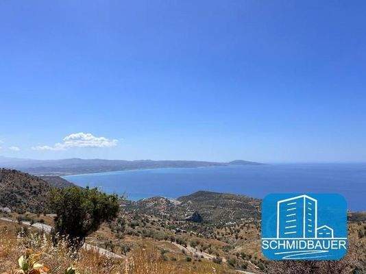 Kreta, Melambes: Grundstück mit herrlichem Meerblick auf das Libysche Meer zu verkaufen