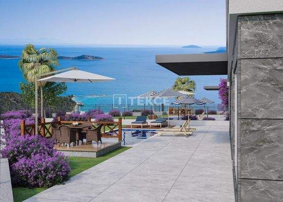 Sea View Villas with Outbuildings in Bodrum Muğla