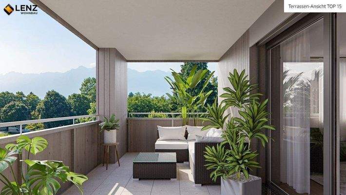 Terrassen-Ansicht TOP 15