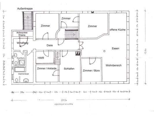 Grundriss Obergeschoß