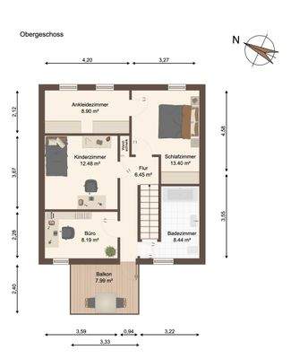 Grundriss Obergeschoss