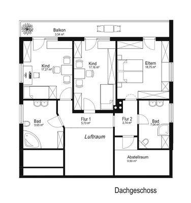 Grundriss Dachgeschoß