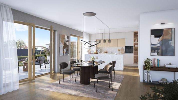 Wohnküche Erdgeschoss mit Terrassenzugang