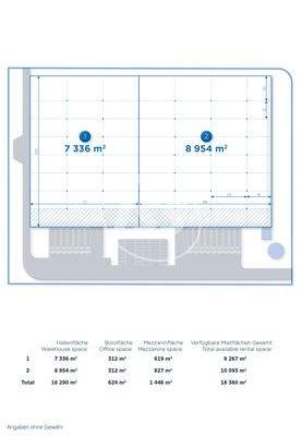 Projektgrundriss Logistikhalle
