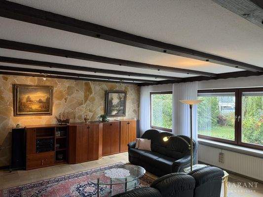 Wohnzi. mit Zierbalken