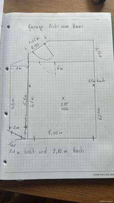 Garage West  links vom Haus 