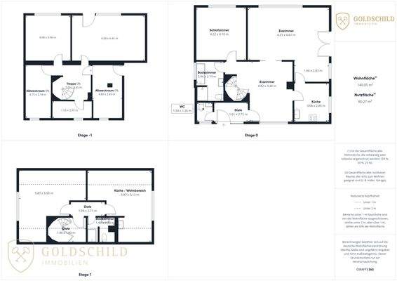 Gesamtdarstellung der Grundrisse 