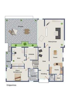 Grundriss Wohnhaus EG