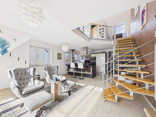 Wohnen mit Blick in die Wohnung 