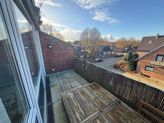 Balkonblick mit Häusern