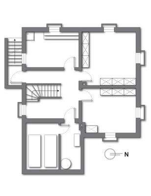 Grundriss Kellergeschoss (kein Maßstab - Details können abweichen)