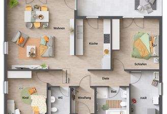 Grundriss-Winkelbungalow-Bungalow-108-Erdgeschoss-grosser-HAR-Hauswirtschaftsraum-Gaeste-WC