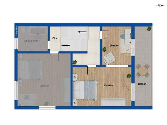 Grundriss 3. Ebene Schlafen