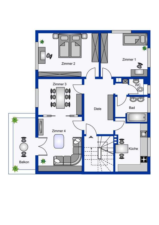 3 - 4 Zimmer Wohnung mit Balkon Nähe Düreranlage - Photo 4