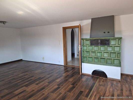 Kachelofen im Wohnzimmer