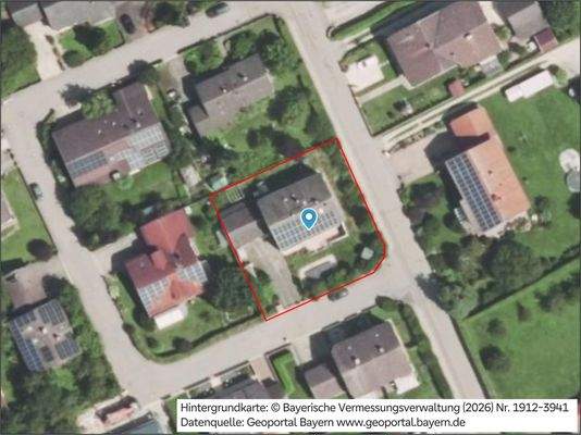 Luftbild mit Grenzen