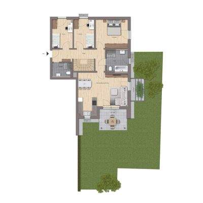 Große Erdgeschosswohnung mit schönem Gartenanteil