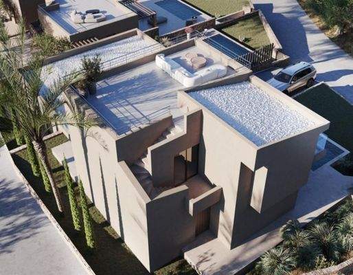 Kreta, Ammoudara: Geräumige, zweistöckige Villa mit Aussicht und Swimmingpool zu verkaufen