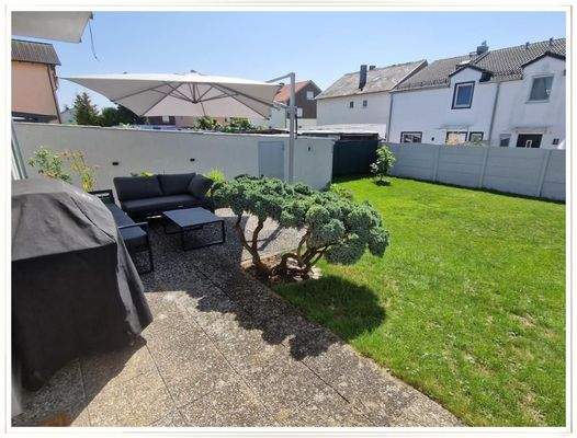 Terrasse und Garten nach Süden