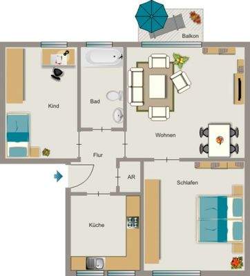 Grundriss exemplarisch