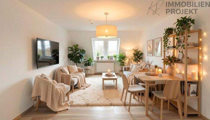 Wohnzimmer  - Möblierungsvorschlag KI generiert 