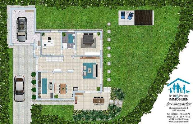 Erdgeschoss - Süd-West-Lage