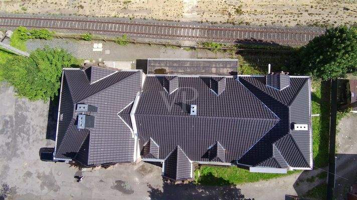 Vogelperspektive des Gebäudes