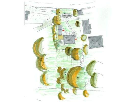 Freiflächenplan (Entwurf / Variante 2)