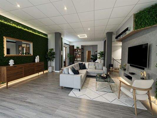 Wohnzimmer Konzeptdarstellung