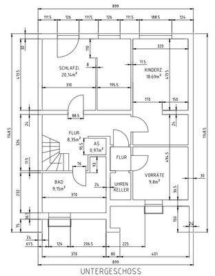 Grundriss Untergeschoss