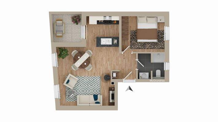 GRUNDRISS DER WOHNUNG