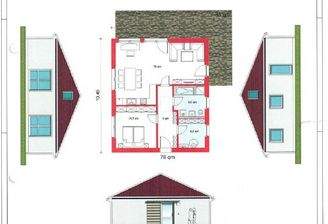 Bungalow Grafik Ansicht
