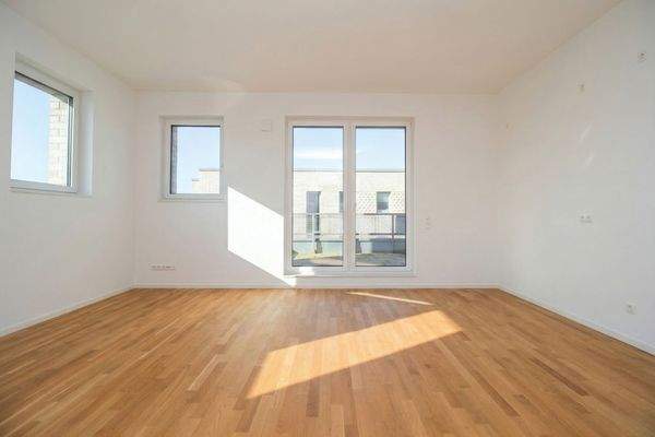 Wohnzimmer mit Dachterrasse