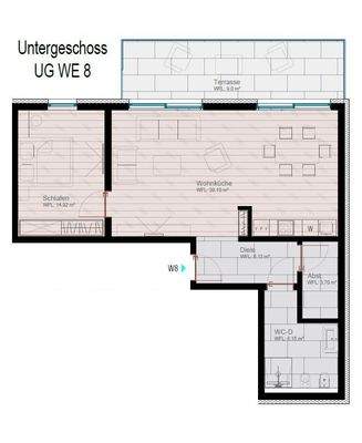 Grundriss WE 8 Souterrain