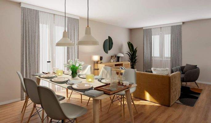 Offen und einladend mit direktem Zugang zur sonnig